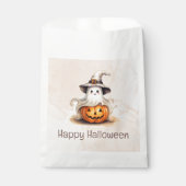 幽霊ウィッチハットジャックオランタンハッピーハローウィン フェイバーバッグ (正面)