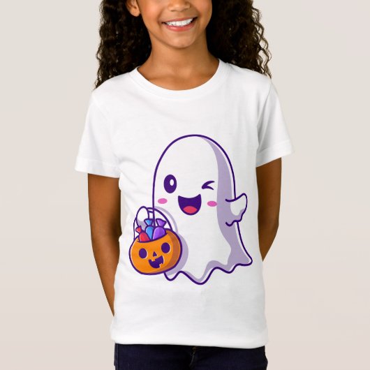 幽霊ウィンクハロウィーン Tシャツ (正面)