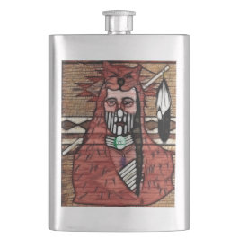 幽霊ウォリアー先住民アメリカン フラスク