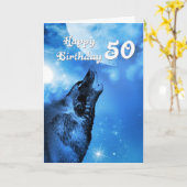 幽霊ウルフハウリング50thバースデーカード カード (黄色い花)