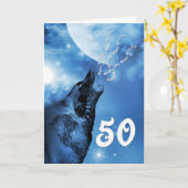 幽霊ウルフ50thバースデーカード カード (黄色い花)