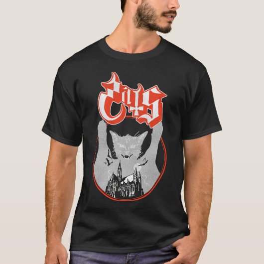幽霊オプス猫パロディおもしろい- Cats Music Fan Art Tシャツ (正面)