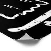 幽霊オンスケートボードおもしろいレトロハロウィンコスチュームBo ポスター (角)