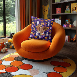 幽霊カスタムとカボチャ付きハロウィーン枕 クッション