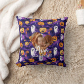 幽霊カスタムとカボチャ付きハロウィーン枕 クッション (ブランケット)
