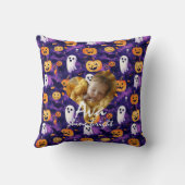 幽霊カスタムとカボチャ付きハロウィーン枕 クッション (裏面)