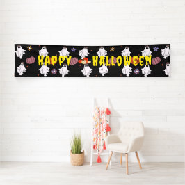 幽霊カスタムカボチャのバナーハロウィーンデコール 横断幕