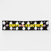 幽霊カスタムカボチャのバナーハロウィーンデコール 横断幕 (横)