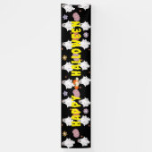 幽霊カスタムカボチャのバナーハロウィーンデコール 横断幕 (縦)