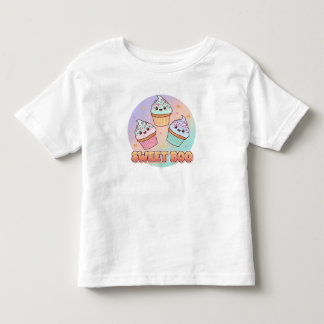 幽霊カップケーキパーティーハロウィーンTシャツ – かわいい甘い トドラーTシャツ