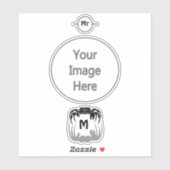 幽霊カニのシルエット影モノグラムをキャスト シール (シート)