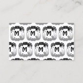 幽霊カニのシルエット影モノグラムをキャスト 名刺 (正面)