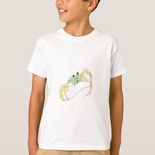 幽霊カニの黄色から薄い緑 Tシャツ (正面)