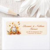 幽霊カボチャ秋ハロウィーン ラベル (インサイチュ)