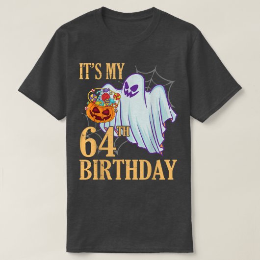 幽霊カボチャ飴コーンハロウィーンデイトマイ64th tシャツ (デザイン正面)