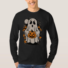 幽霊カボチャ、ハロウィーンメンズ Tシャツ