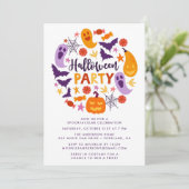 幽霊カラフルとカボチャハローウィンパーティ 招待状 (スタンド正面)