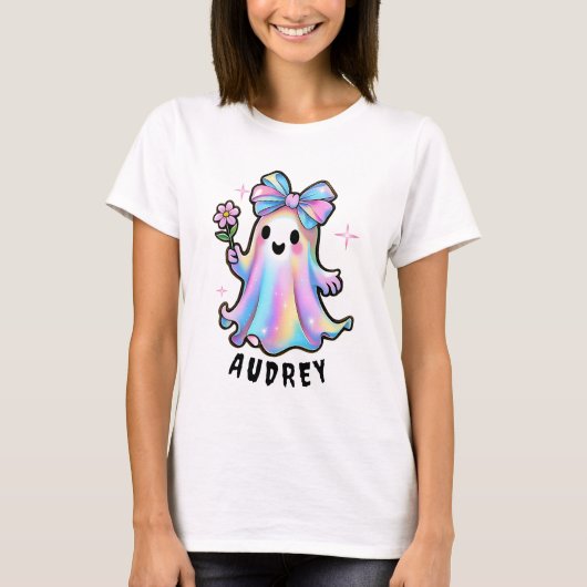 幽霊カラフルデザイン（弓と花Tシャツ付） Tシャツ (正面)