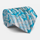 幽霊カラートーンウミガメ模様 ネクタイ (ロール)