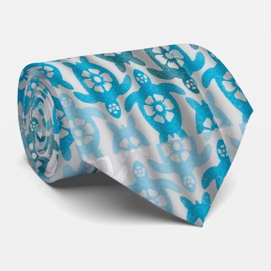 幽霊カラートーンウミガメ模様 ネクタイ (ロール)