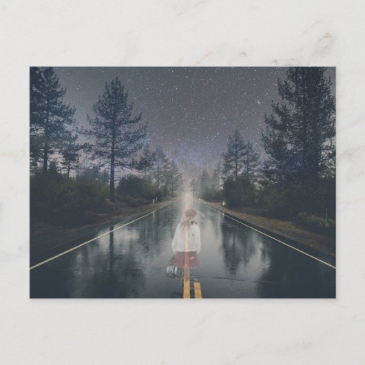 幽霊ガールロードナイトハロウィーン怖い恐怖 ポストカード (正面)