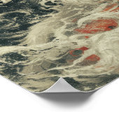 幽霊キツネ宮崎駿スタイル手描きポスター ポスター (角)