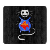 幽霊キティ猫まな板 カッティングボード (正面)