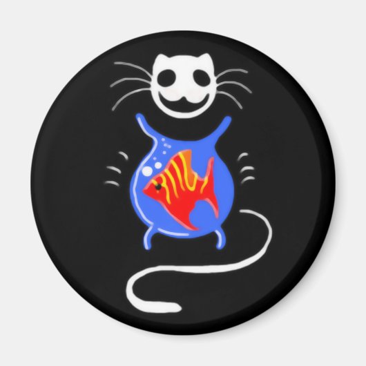 幽霊キティ猫マグネット マグネット (正面)