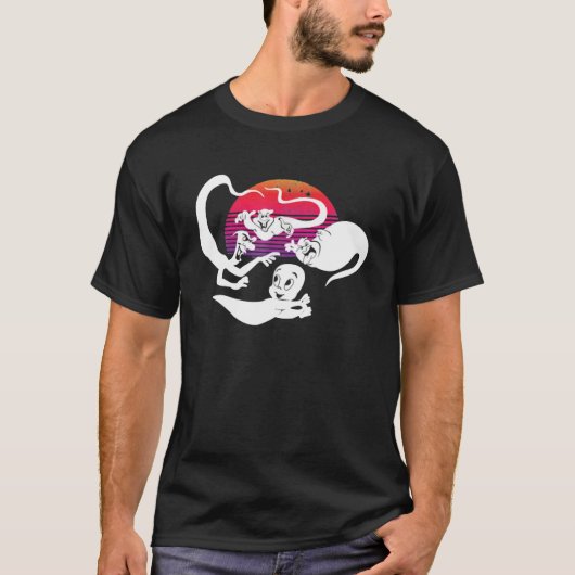 幽霊キャスおもしろいハッピーハローウィン Tシャツ (正面)