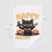 幽霊キャットティー、ハロウィンシャツ不気味、かわいい、ユニーズ ゴルフタオル (インサイチュ)