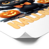幽霊キャットティー、ハロウィンシャツ不気味、かわいい、ユニーズ ポスター (角)