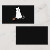 幽霊キャットパンプキンハロウィーン 名刺 (正面/裏面)