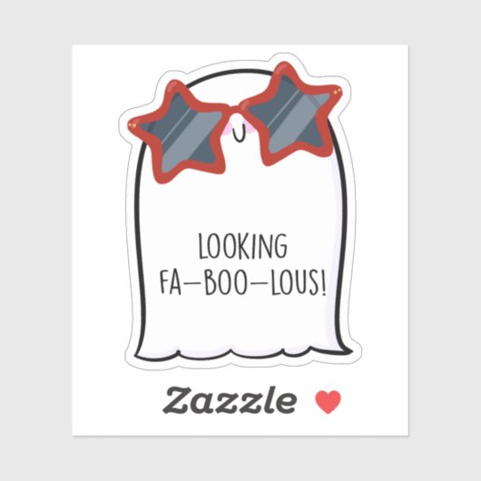 幽霊キュートハロウィーンアートオータム秋シーズン シール (シート)