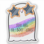 幽霊キュートハロウィーンアートオータム秋シーズン シール (正面)