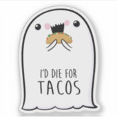 幽霊キュートハロウィーンアートオータム秋シーズン シール (正面)