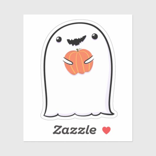 幽霊キュートハロウィーンアートオータム秋シーズン シール (シート)