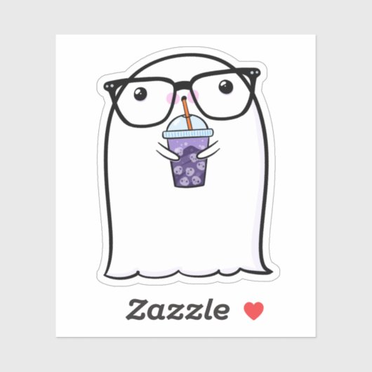 幽霊キュートハロウィーンアートオータム秋シーズン シール (シート)