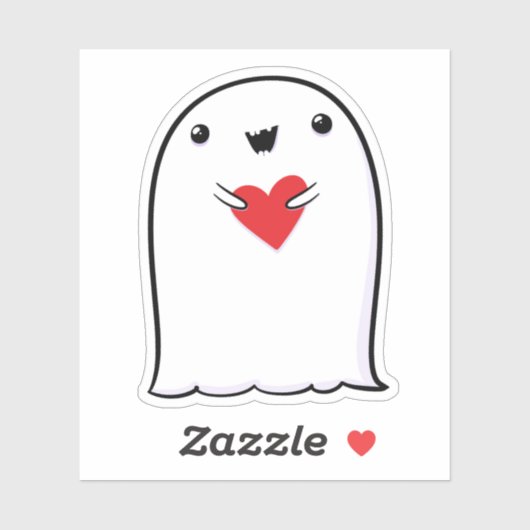 幽霊キュートハロウィーンアートオータム秋シーズン シール (シート)