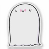 幽霊キュートハロウィーンアートオータム秋シーズン シール (正面)