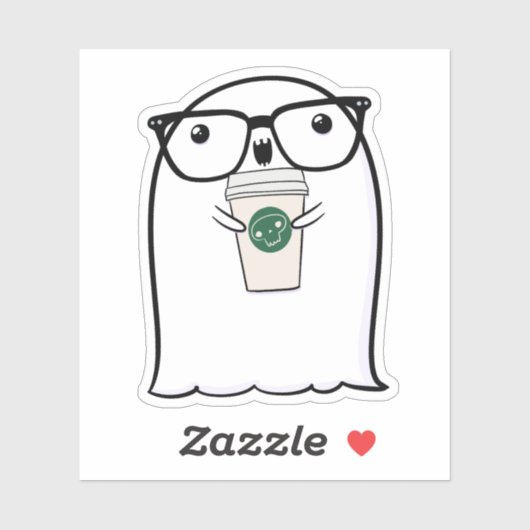 幽霊キュートハロウィーンアートオータム秋シーズン シール (シート)