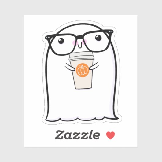 幽霊キュートハロウィーンアートオータム秋シーズン シール (シート)