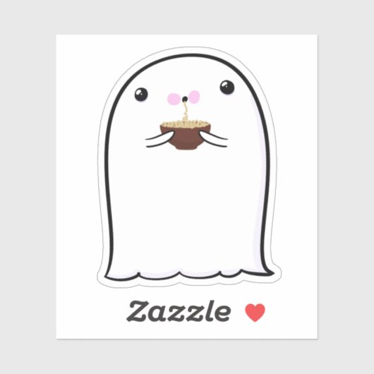 幽霊キュートハロウィーンアートオータム秋シーズン シール (シート)