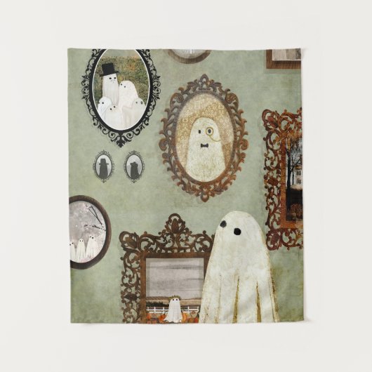 幽霊ギャラリーにポートレートがある タペストリー (正面)