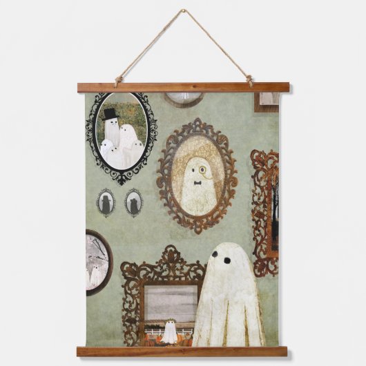 幽霊ギャラリーにポートレートがある 吊り下げ型タペストリー (正面)