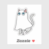 幽霊クラシックキャットTシャツ_1 シール (シート)