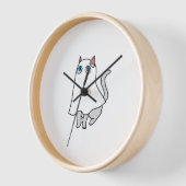 幽霊クラシックキャットTシャツ_1 壁時計 (傾斜)