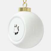 幽霊クラシックキャットTシャツ_2 セラミックボールオーナメント (右)