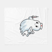 幽霊クラシックナースTシャツ_1 フリースブランケット (正面(横))