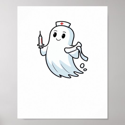 幽霊クラシックナースTシャツ_1 ポスター (正面)