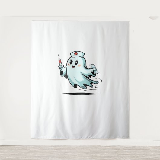 幽霊クラシックナースTシャツ_2 タペストリー (正面)